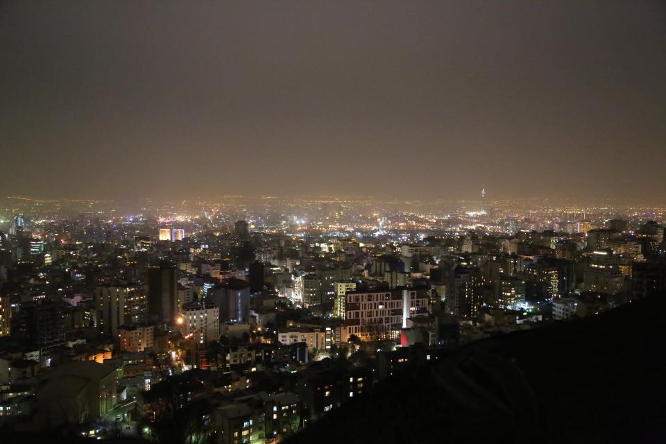 Esti panoráma a Bame Tehran nevű helyről
