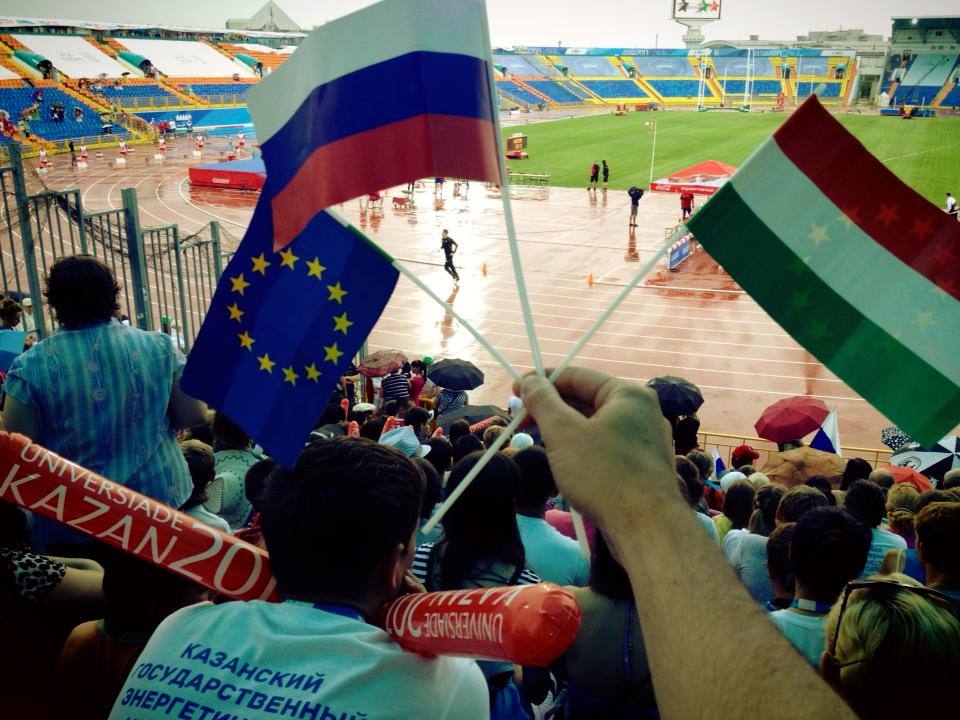Esőszünet a kazanyi Univerziádén