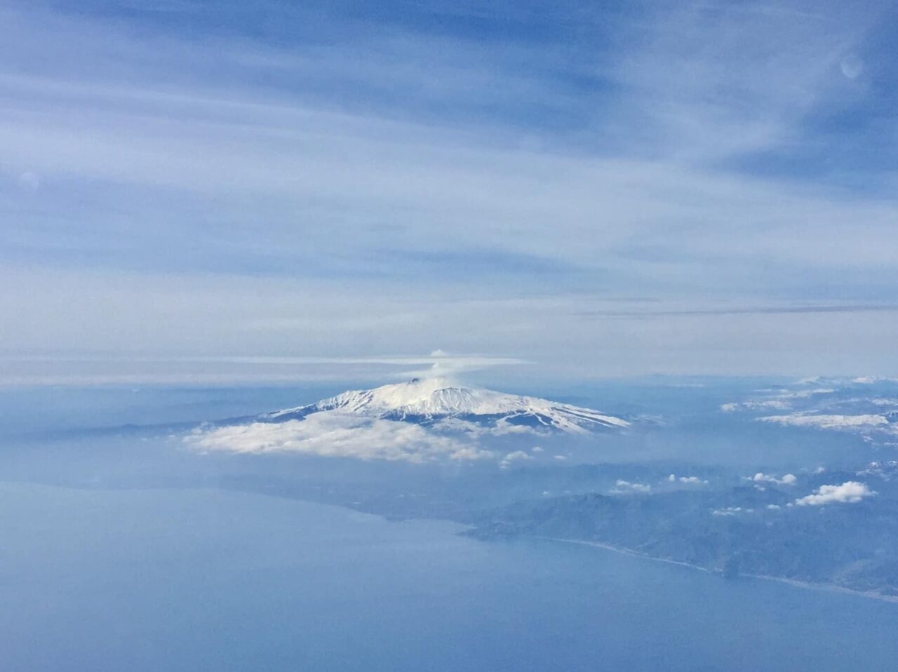 Szicília: az Etna szintén felülnézetből