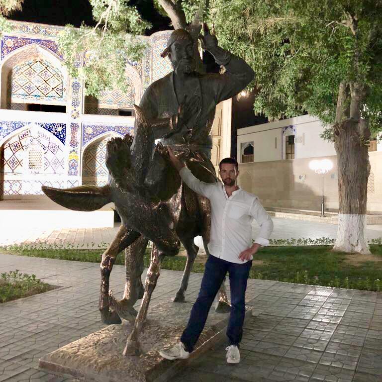 naszreddin hodzsa szobra buharaban