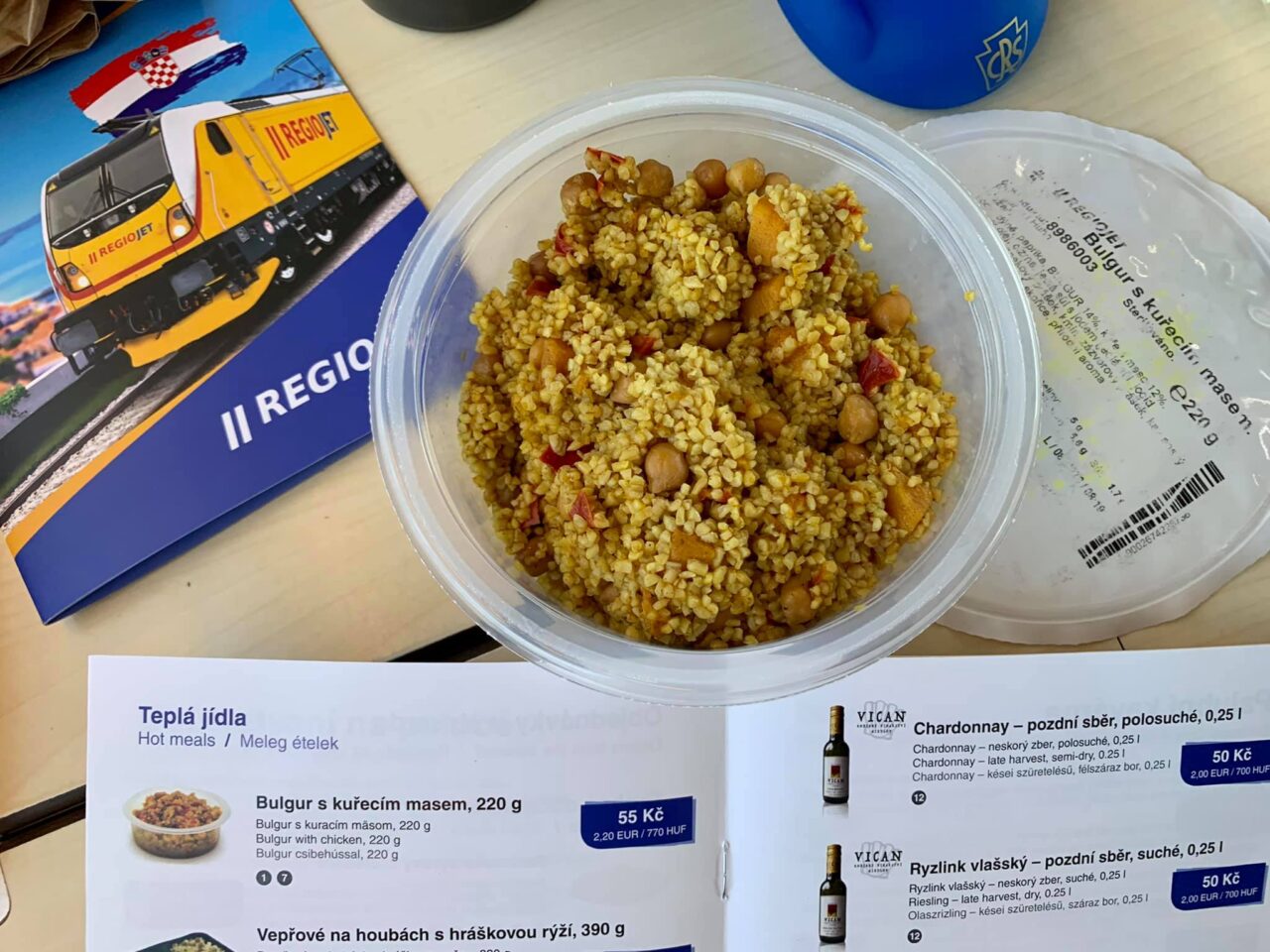 Bulgur csirkehússal vonaton